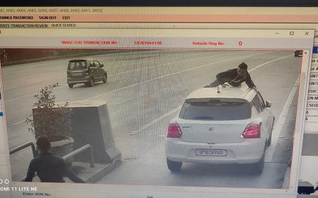 टोलकर्मी चीखता रहा और वह कार दौड़ाता रहा, बाल-बाल बचा