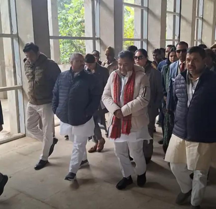 प्रभारी मंत्री को निर्माणाधीन शिवाजी म्यूजियम में दिख गईं दरारें   