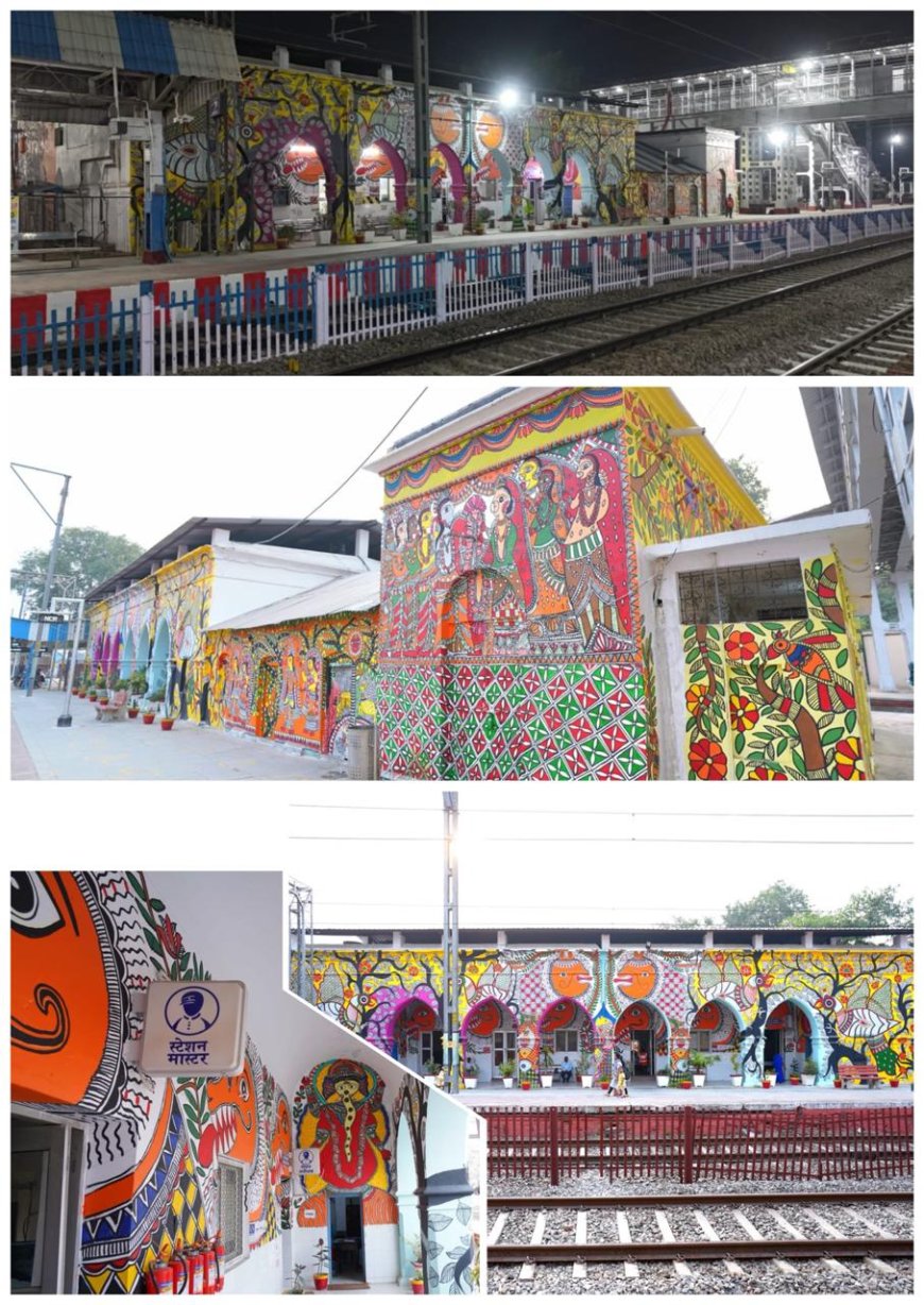 महाकुम्भः कलाकृतियों से सजे प्रयागराज के रेलवे स्टेशन