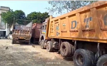 खेरागढ़ में अवैध खनन में बड़ी कार्रवाई, पांच डंपर सीज किए गए