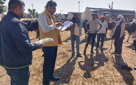 जिलाधिकारी ने बाईंपुर स्थित तीन गौशालाओं का किया आकस्मिक निरीक्षण