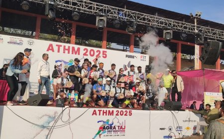 मैराथन में देश-विदेश के धावकों संग दौड़े हजारों लोग, 90 पुरस्कृत 