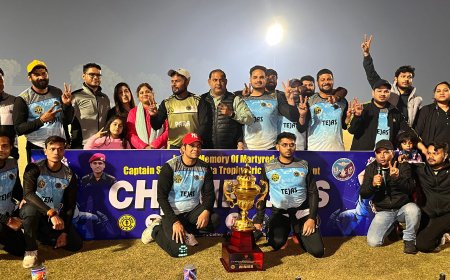 तेजस के जांबाजों ने किया कैप्टन शुभम गुप्ता चैम्पियन ट्रॉफी पर कब्जा