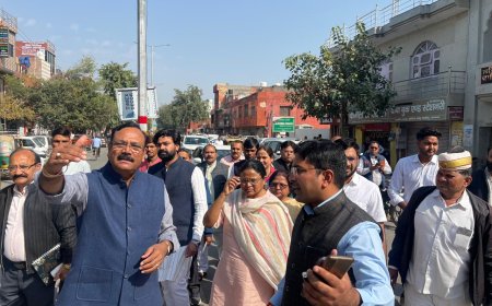 मेयर, सांसद और नगरायुक्त ने खेरिया मोड़ पर विकास कार्य परखे