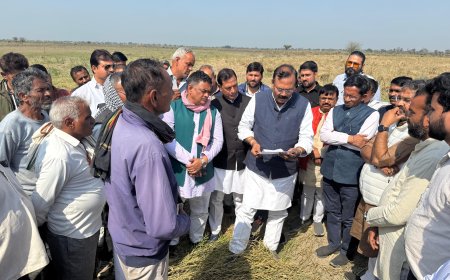 सांसद चाहर किसानों से मिलने पहुंचे जुगसेना और सींगना