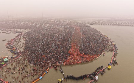महाकुम्भ में अंतिम वीकेंड पर भारी भीड़, एंट्री प्वाइंटस समेत सभी रास्ते जाम