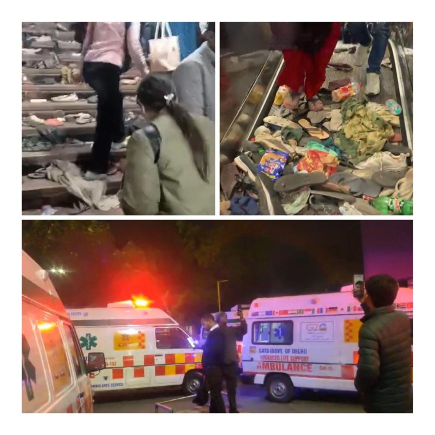 महाकुम्भ के कारण नई दिल्ली स्टेशन पर भारी भीड़ हुई बेकाबू, 15 घायल