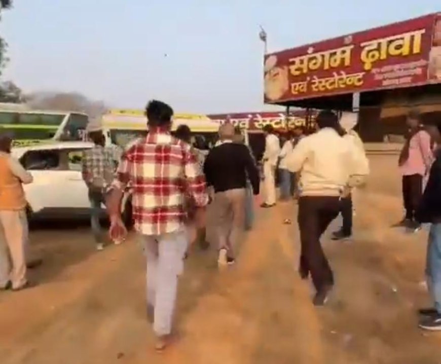 ढाबा संचालक की दबंगई, कुंभ नहाने जा रहे श्रद्धालुओं से की मारपीट 