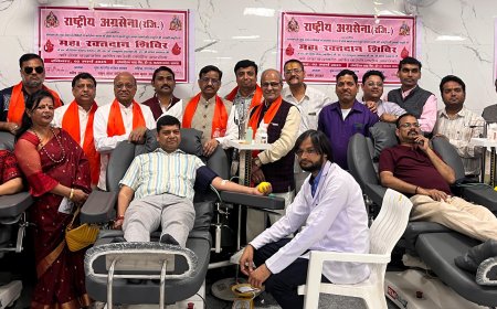 राष्ट्रीय अग्रसेना ने जरूरतमंदों के ले 106 यूनिट रक्त का किया संचय