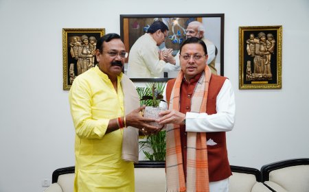 सांसद चाहर ने सीएम धामी से की किसानों की आय बढ़ाने पर चर्चा