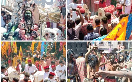 हजारों श्याम प्रेमियों की आस्था का साक्षी बना शहर, गुलाबी हुआ आसमान