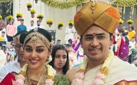गायिका शिवश्री के साथ विवाह बंधन में बंधे भाजपा के चर्चित सांसद तेजस्वी सूर्या