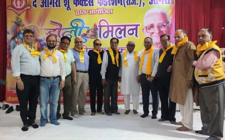 जूता व्यापारियों के संग, होली की मस्ती में बिखरे खुशियों के रंग, खूब उड़ा गुलाल