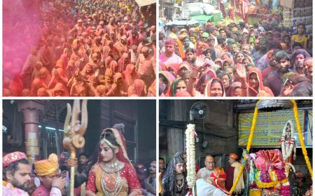 श्रीमनःकामेश्वर नाथ ने भक्तों संग खेली होली, नगर भ्रमण कर दिए दर्शन