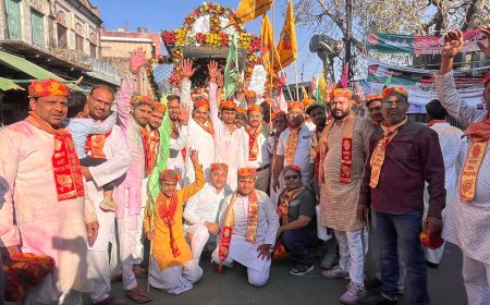 श्री श्याम संकीर्तन महोत्सव कल, निशान यात्रा से दिया गया आमंत्रण