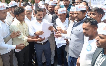 जाति प्रमाण पत्रों के मुद्दे पर अब मझवार समाज ने फतेहाबाद में किया प्रदर्शन