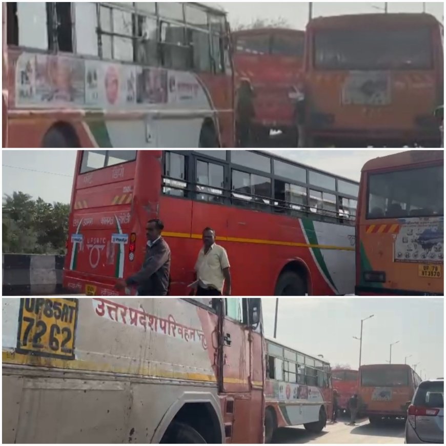 हाईवे पर अस्थायी बस अड्डेः पुलिस-प्रशासन का कोई अस्तित्व है आगरा में?