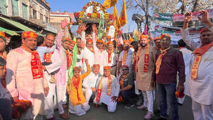 श्री श्याम संकीर्तन महोत्सव कल, निशान यात्रा से दिया गया आमंत्रण