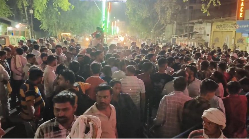 ट्रैक्टर की चपेट में आए बाइक सवार की उपचार के दौरान मौत, लोगों ने लगाया जाम