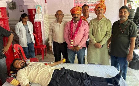 महादेव जी महाराज ट्रस्ट के शिविर में 60 लोगों ने किया रक्तदान