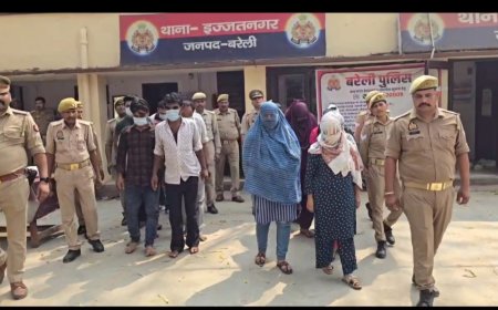 बरेली में अनैतिक देह व्यापार गिरोह का भंडाफोड़, सात लड़कियों समेत 15 गिरफ्तार