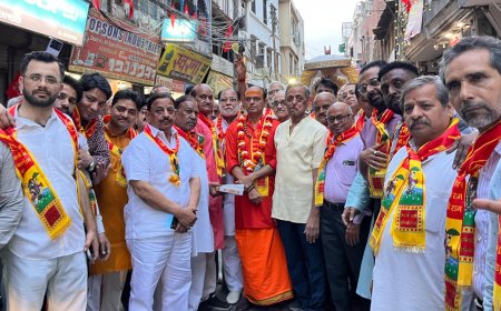 हनुमान जयंती से पूर्व अंजनी माता के डोले ने किया नगर भ्रमण