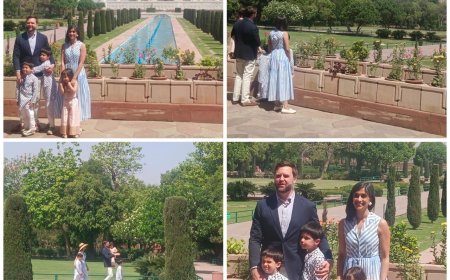 ताजमहल की मोहब्बत में डूबा अमेरिकी उप राष्ट्रपति का परिवार, भारतीय रंग में रंगे दिखे बच्चे