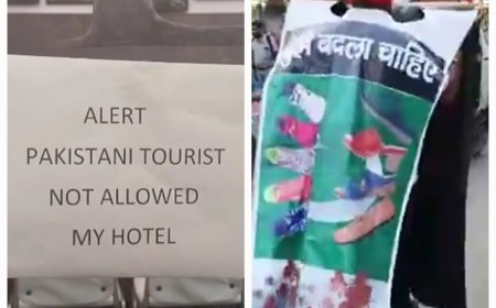 आतंकी हमले का गुस्साः रेस्टोरेंट ने लिखा-पाकिस्तानी नॊट अलाउड, युवक ने बदला लो, लिखे कपड़े पहने