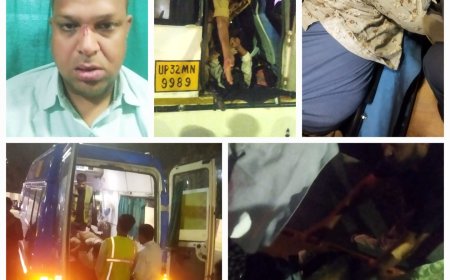 आईएसबीटी आगरा से चली जनरथ बस कानपुर में दुर्घटनाग्रस्त, दर्जनों यात्री घायल