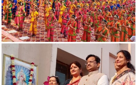 एक साथ 1100 छात्राओं ने दी नृत्य की प्रस्तुति