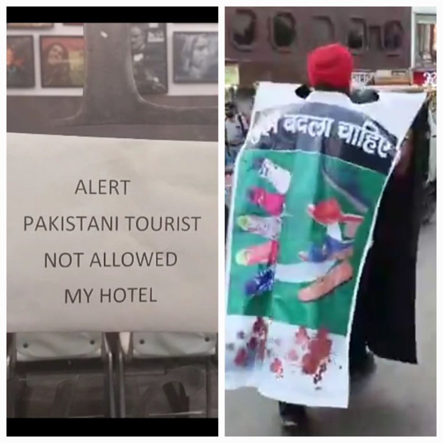 आतंकी हमले का गुस्साः रेस्टोरेंट ने लिखा-पाकिस्तानी नॊट अलाउड, युवक ने बदला लो, लिखे कपड़े पहने