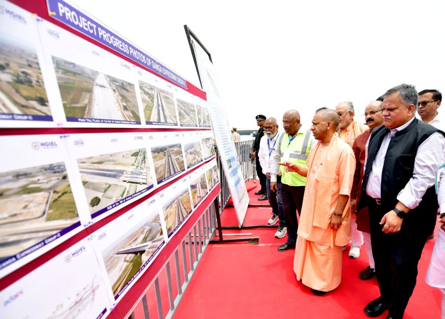 गंगा एक्सप्रेसवे पर दौड़ी मुख्यमंत्री की कार, परखी सड़क की गुणवत्ता