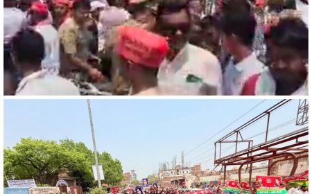 सपाइयों का कलक्ट्रेट पर जोरदार प्रदर्शन, डीएम कार्यालय घेरा