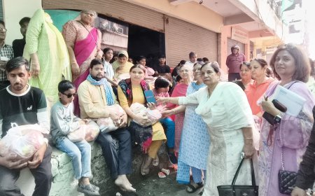 दृष्टिहीनों को मिली पोषण की रोशनी, मुस्कान परिवार ने भरी उम्मीदों की पोटली