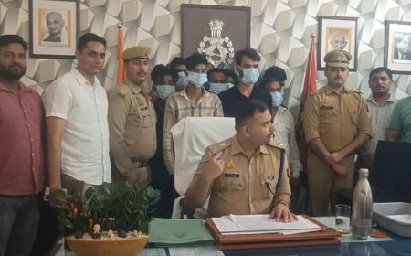 आगरा में मोबाइल टावर बैटरी चोर गैंग का पर्दाफाश: आठ गिरफ्तार, 5 लाख की बैटरियां बरामद