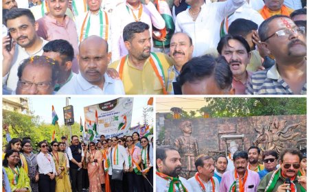 एमजी रोड पर लहराया देशभक्ति का सैलाब, भाजपा की तिरंगा यात्रा में समाज का हर वर्ग हुआ शामिल