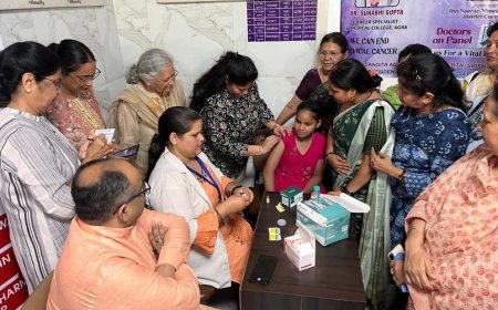 रोटरी क्लब के शिविर में 51 छात्राओं को सर्वाइकल कैंसर वैक्सीन के रूप में मिला स्वास्थ्य सुरक्षा कवच
