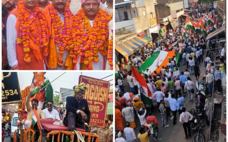तिरंगे के साये में उठा राष्ट्रभक्ति का ज्वारः सेना के वीरों को समर्पित अभूतपूर्व यात्रा, मुस्लिमों ने भी बरसाए फूल