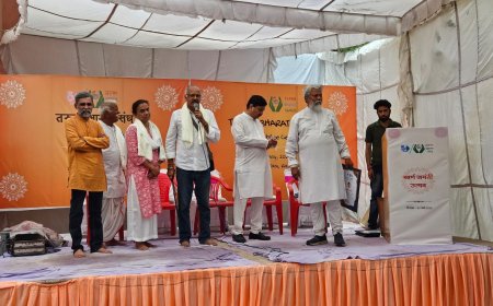 तरुण भारत संघ के स्वर्ण जयंती समारोह में आगरा के अनिल शर्मा को 'नदी प्रहरी' सम्मान