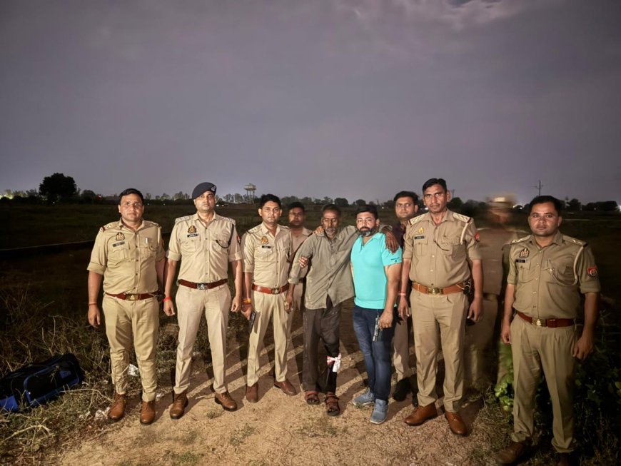 पत्नी और नौ वर्षीय बच्ची की हत्या कर फरार आरोपी मुठभेड़ के बाद पुलिस गिरफ्त में