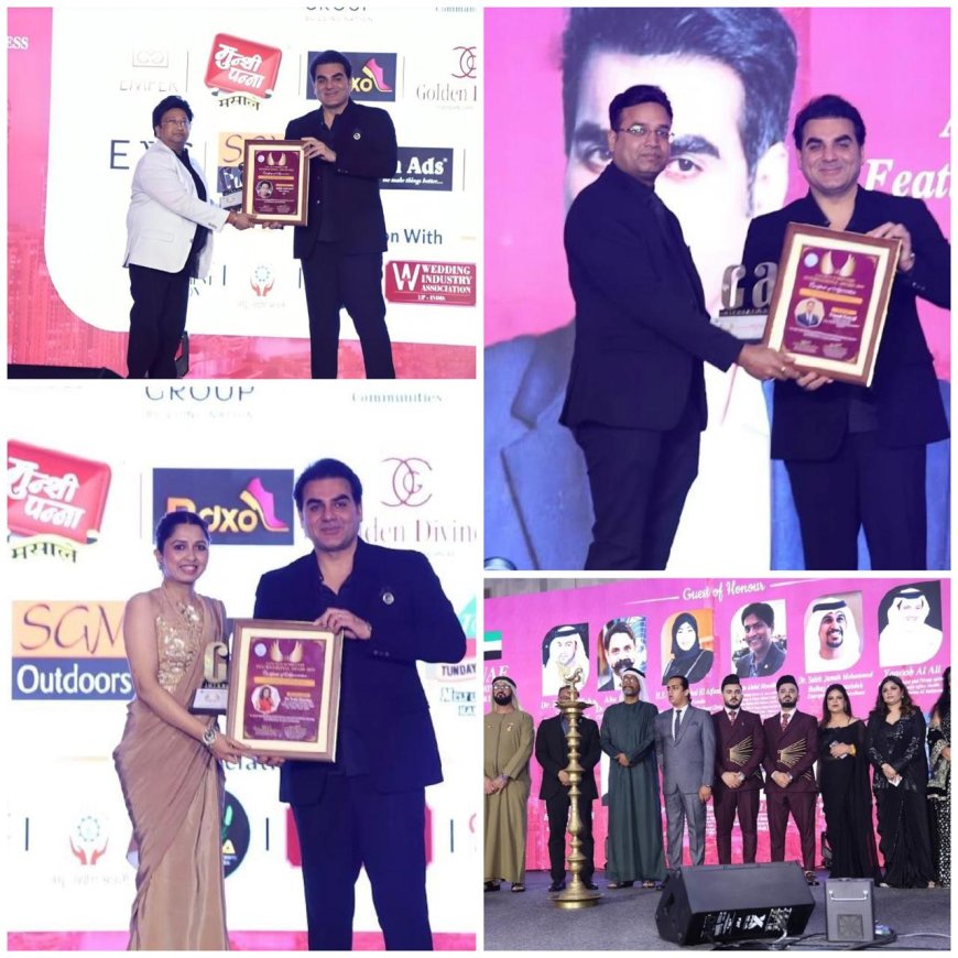 मन की उड़ान संस्था का दुबई में भव्य आयोजन, आगरा के सात विशिष्टजनों को मिला इंटरनेशनल सम्मान