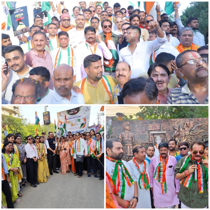 एमजी रोड पर लहराया देशभक्ति का सैलाब, भाजपा की तिरंगा यात्रा में समाज का हर वर्ग हुआ शामिल