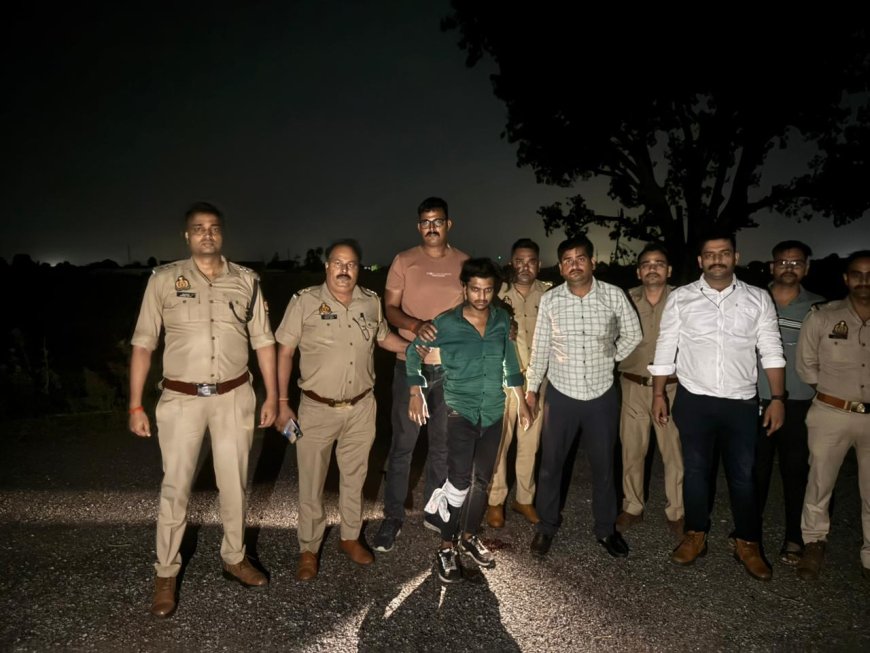 आगरा के शाहगंज क्षेत्र में पुलिस ने मुठभेड़ के बाद दो बदमाश दबोचे, एक को गोली लगी