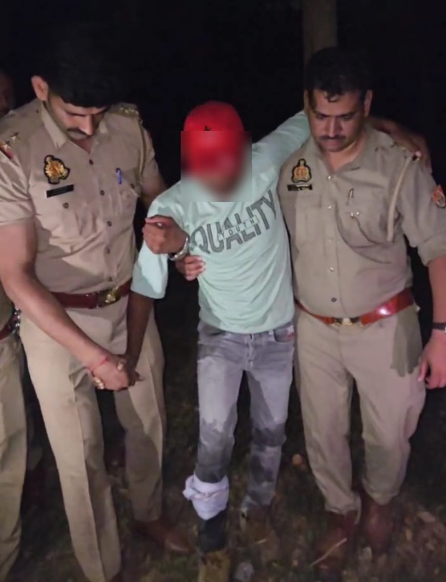 आगरा के डौकी में एक सप्ताह में दूसरी मुठभेड़, पुलिस की गोली से घायल हुआ बदमाश