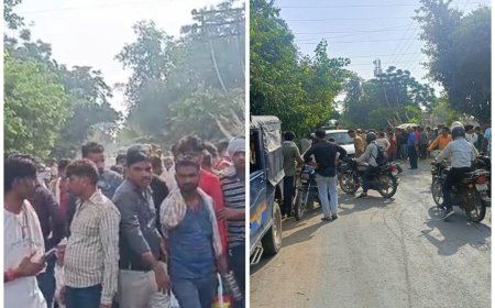 आगरा के गांव में 18 साल के आकाश का शव पेड़ से लटका मिला, मुड़ी चौकी घेरी और जलेसर रोड पर जाम