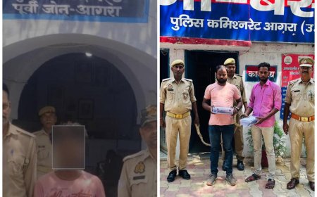 अवैध हथियार और चोरी में लिप्त तीन बदमाश आगरा पुलिस ने किये गिरफ्तार