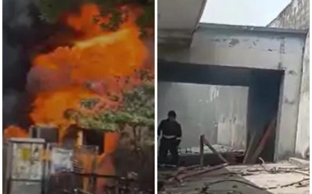 आगरा में दो जगह भीषण आग, जूता फैक्ट्री और ट्रांसफार्मर जलकर राख