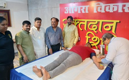 रक्तदान के लिए उमड़ा मानवता का ज्वार: शिविर में जुटीं 155 जीवनदायिनी यूनिट्स