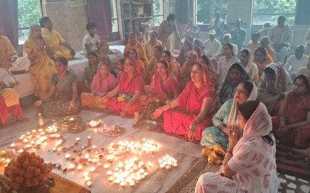 शास्त्रीपुरम से मानस नगर तक ज्योति कलश यात्रा का भव्य स्वागत, दीपयज्ञ के साथ विश्राम