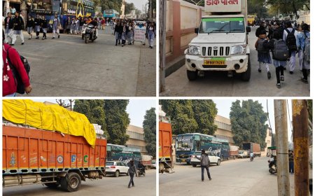 मथुरा में हादसे का इंतजार कर रहा प्रशासन! चार-चार कॉलेजों की सड़क पर ‘अवैध बस अड्डा’, पुलिस चौकियां मूकदर्शक